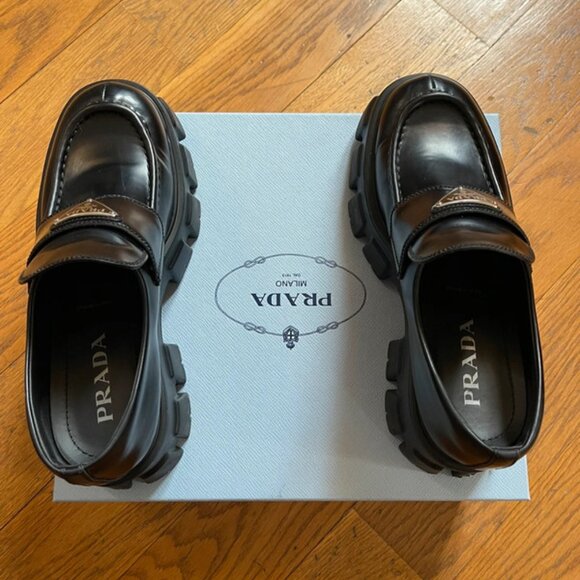 Prada leather Monolith loafers Size 37 - Picture 5 of 13